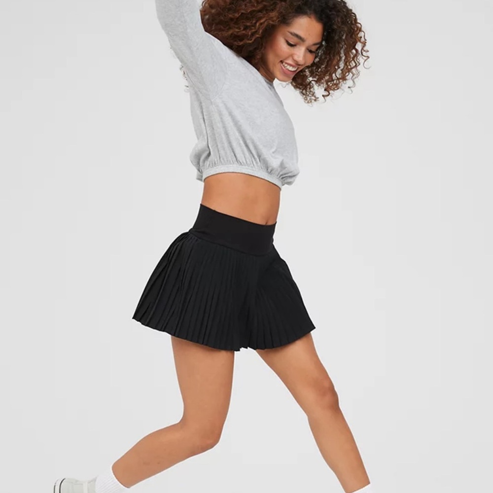 OFFLINE By Aerie All Aces Tennis Skort - Black